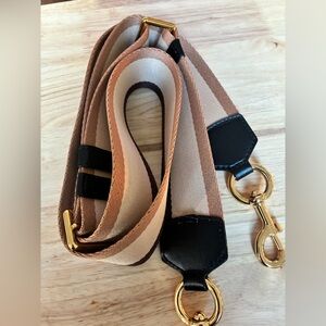 Marc Jacobs Strap - Black and Brown Strap with Gold Clasp